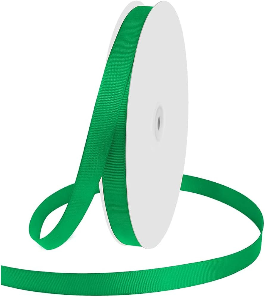 Amazon.com: 5/8" X 100 Yards Green Grosgrain Ribbon, Premium Grosgrain Ribbon for Sewing, Gift Wr... | Amazon (US)