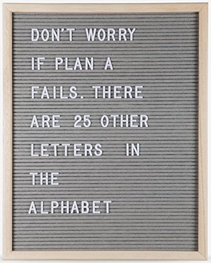 Felt Letter Board by Momentum Home | 16 Inch x 20 Inch Wood Frame with 300 Letter Board Letters | Gr | Amazon (US)