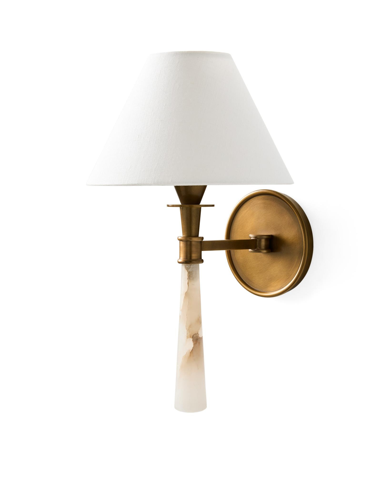 Surrey Alabaster Single Sconce | Serena and Lily