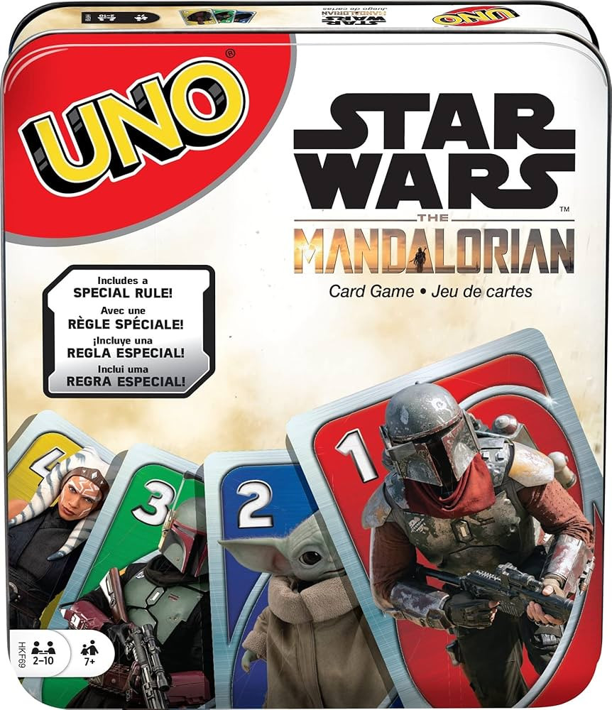 Mattel Games UNO Star Wars The Mandalorian Card Game in Collectible Storage & Travel Tin for Kids... | Amazon (US)
