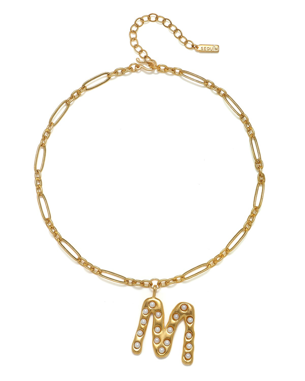 Simulated Pearl Initial Necklace | Neiman Marcus