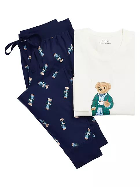 Polo Bear Long-Sleeve Pajama Set | Saks Fifth Avenue