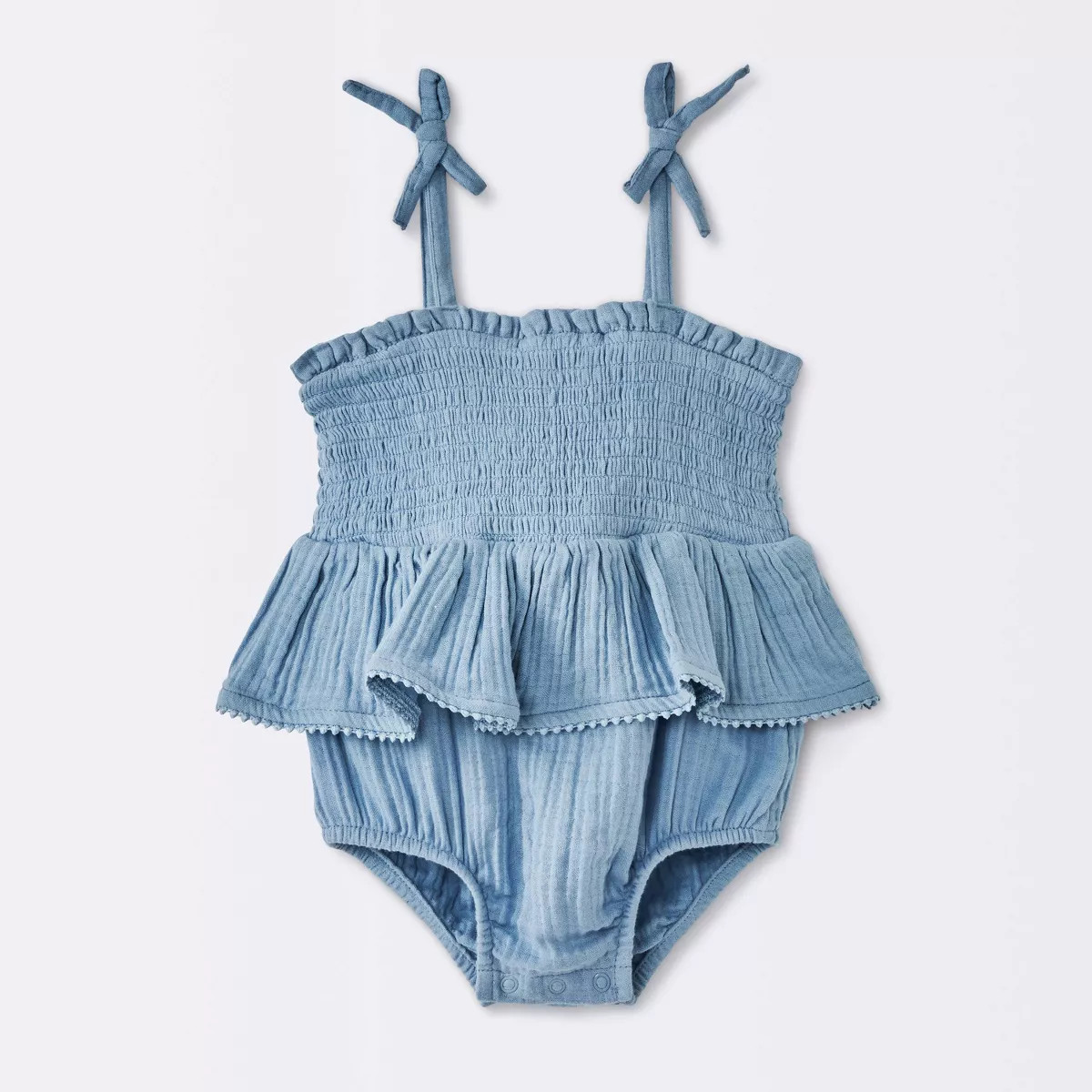 Baby Girls' Crochet Romper - Cloud Island™ Blue 0-3M | Target