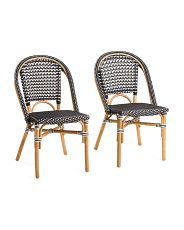 Set Of 2 Indoor Outdoor Criss Cross Patterned Bistro Chairs | Marshalls
