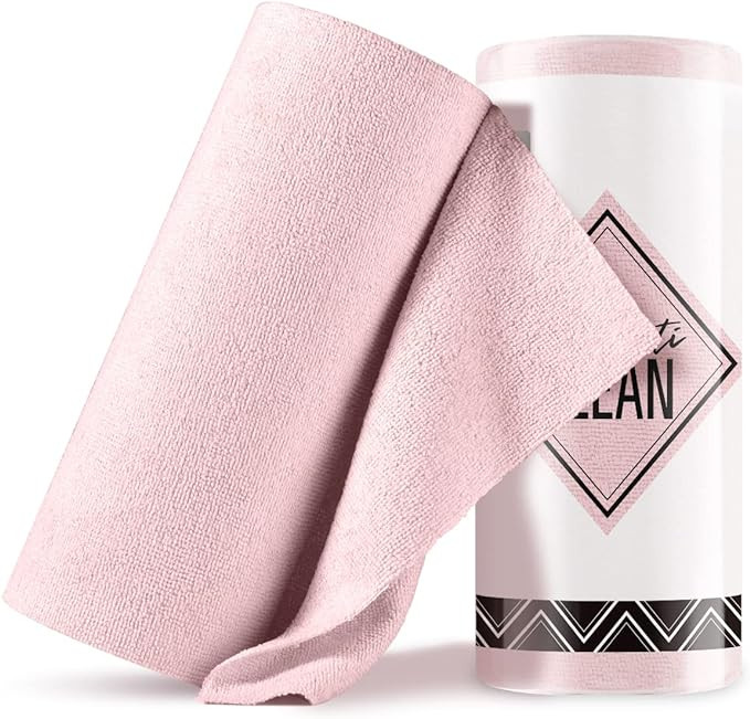 Microfiber Cleaning Cloth Roll -40 Pack, Tear Away Towels, 12" x 12", Reusable and Washable Rags,... | Amazon (US)