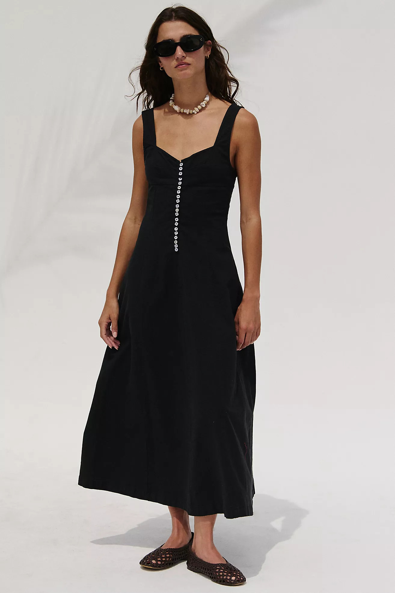 Holland Stretch Linen Midi Dress | Free People (Global - UK&FR Excluded)