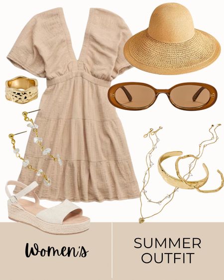 Women’s summer outfit, wedding guest outfit, country concert outfit, affordable outfit, aerie, dress, hat, sunglasses, sandals, jewelry

#LTKStyleTip #LTKFindsUnder50 #LTKShoeCrush