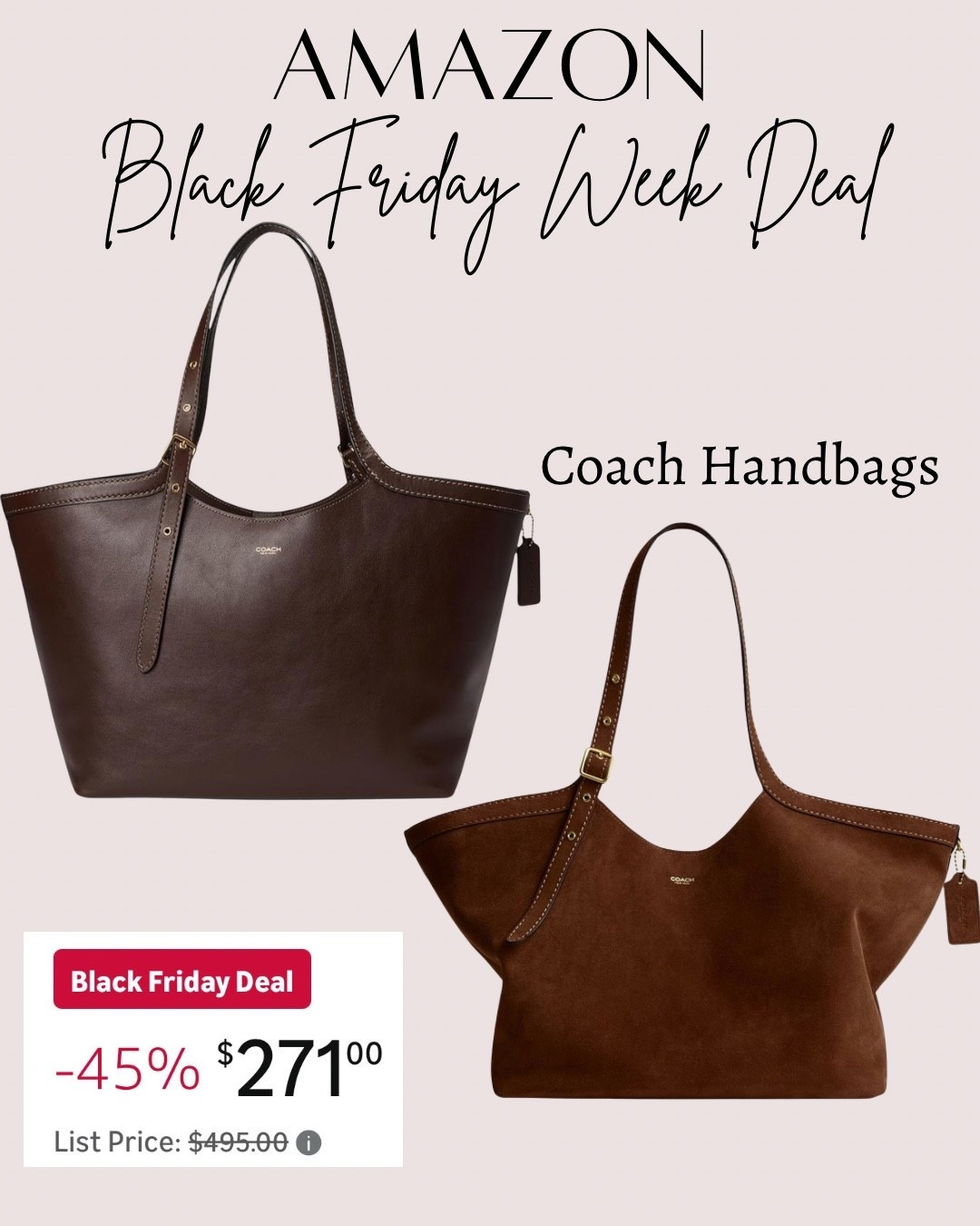 Coach handbags / Amazon Black Friday deal 





Amazon finds 
Suede handbags 
Amazon fashion 
Amazon deals 
Christmas gift idea 
Gifts for her 

#LTKSaleAlert #LTKGiftGuide #LTKCyberWeek