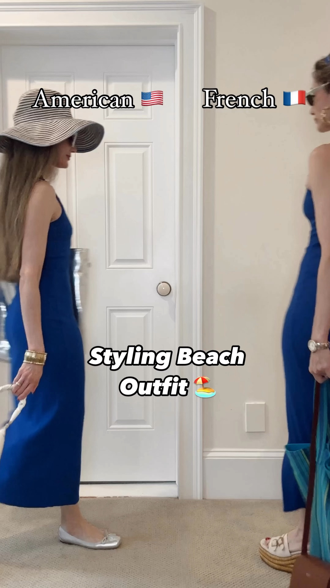 4th of July or Bastille Day for you? 
Comment LINK to shop the look and get 20% off my big beach @quiltedkoala totes with code ziba20! Beach must! 
1) American- the silver pointe shoe ballet flats and bag ads perfect star spangled pizazz with my red bikini top and striped sun hat!
2) French- espadrilles of course and a Tilly scarf complete the chic effortless look! The stripes of the tote feel very European and my brown handbag is by my new bag crush @ateliersauguste, from Paris with love!
#summerstyle #thisorthat #outfitinspiration #frenchstyle #vintage #aesthetic #fashiontrends #beachstyle 

#LTKSeasonal #LTKVideo #LTKTravel