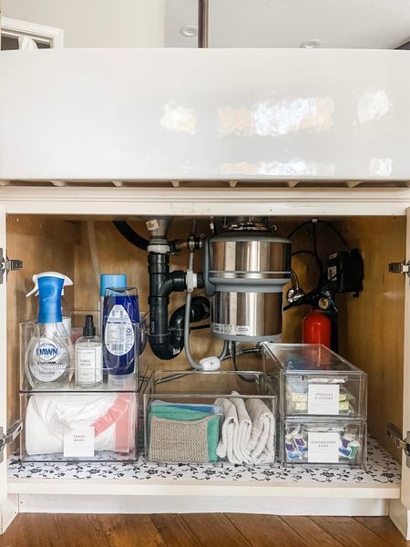 Simply organized under the kitchen sink … 

#LTKhome