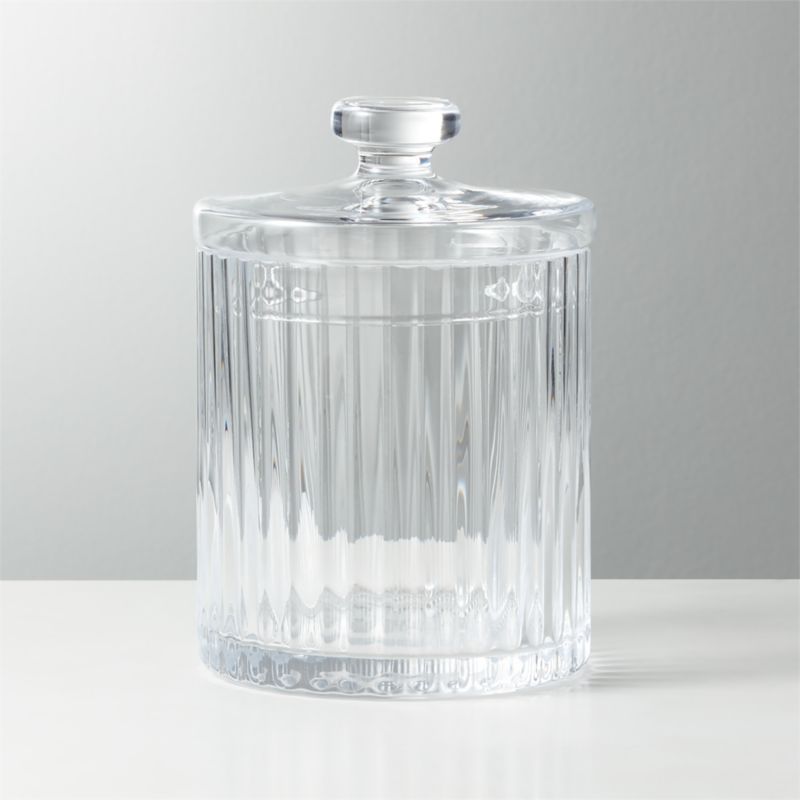 Madeline Medium Clear Glass Canister + Reviews | CB2 | CB2