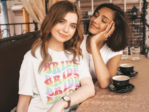 Rainbow Bride Shirt | Etsy | Etsy (US)