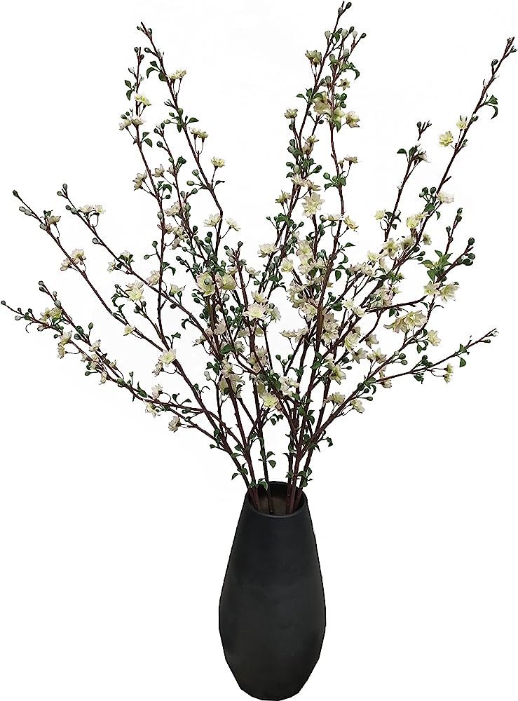 Artificial Plum Blossom Flowers,6 Pcs Light Pink Cherry Blossom Flowers,Fake Branches for Vase,Fa... | Amazon (US)