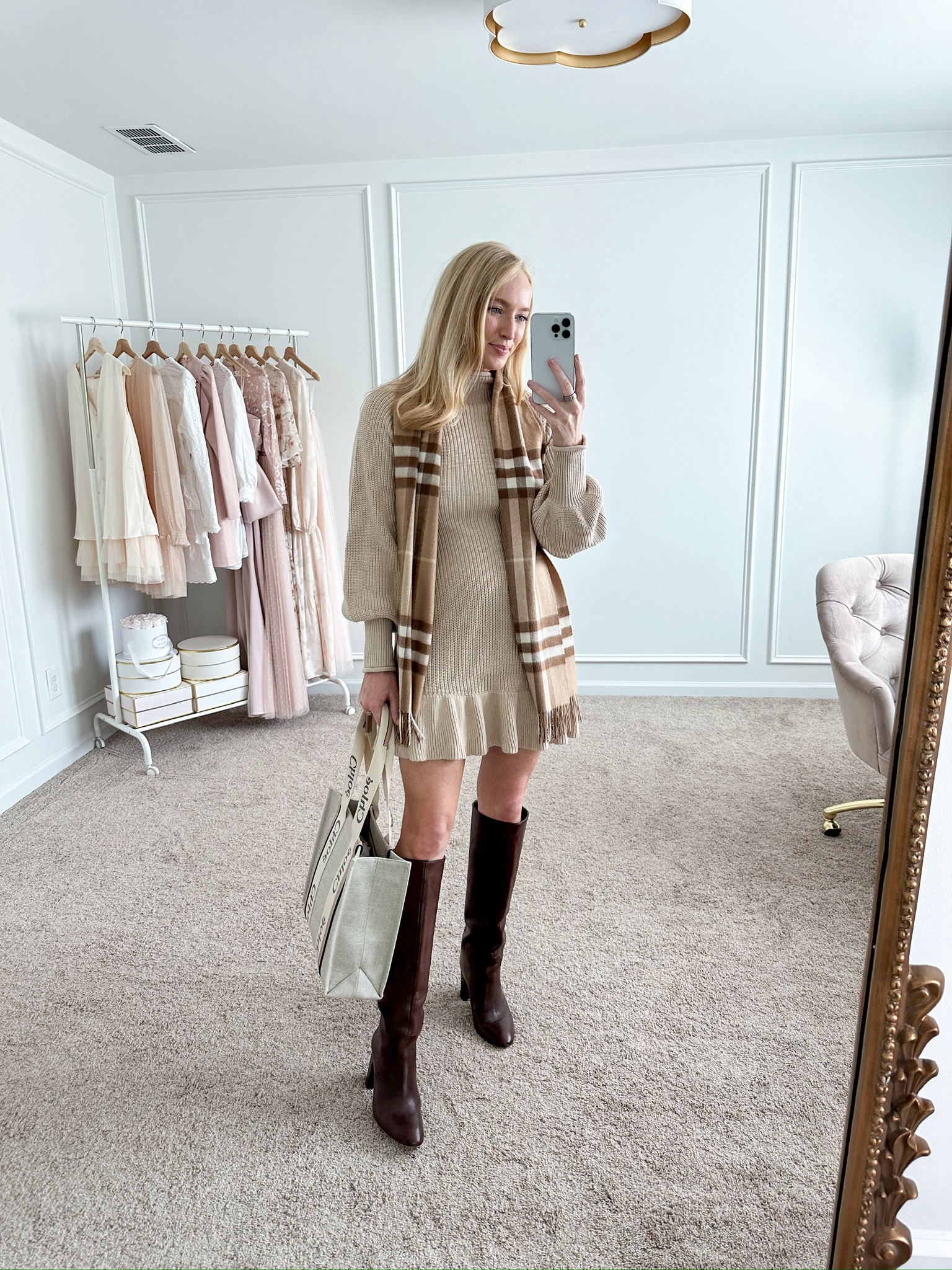 Elevated fall outfit! Would be so cute for a date night! Wearing size small in the sweater dress. Fall outfits // fall sweater dresses // work outfits // neutral outfits // Nordstrom finds 

#LTKSeasonal #LTKStyleTip #LTKWorkwear