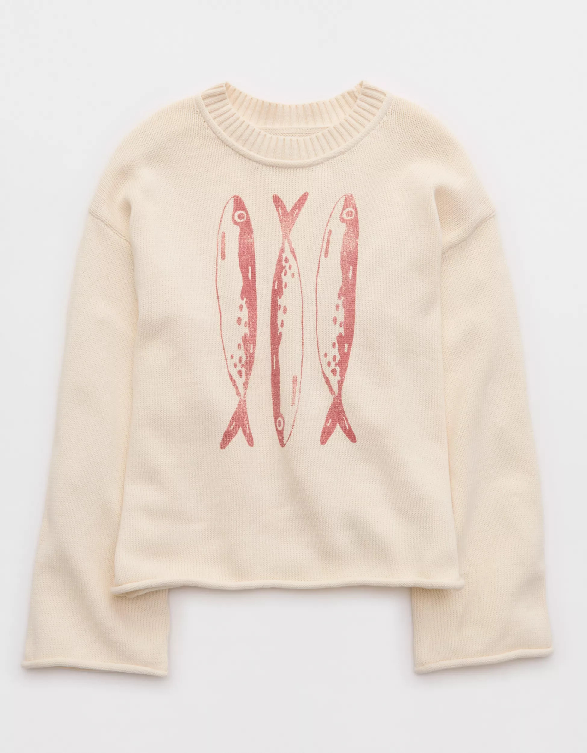 Aerie Sunkissed Cotton Graphic Sweater | Aerie
