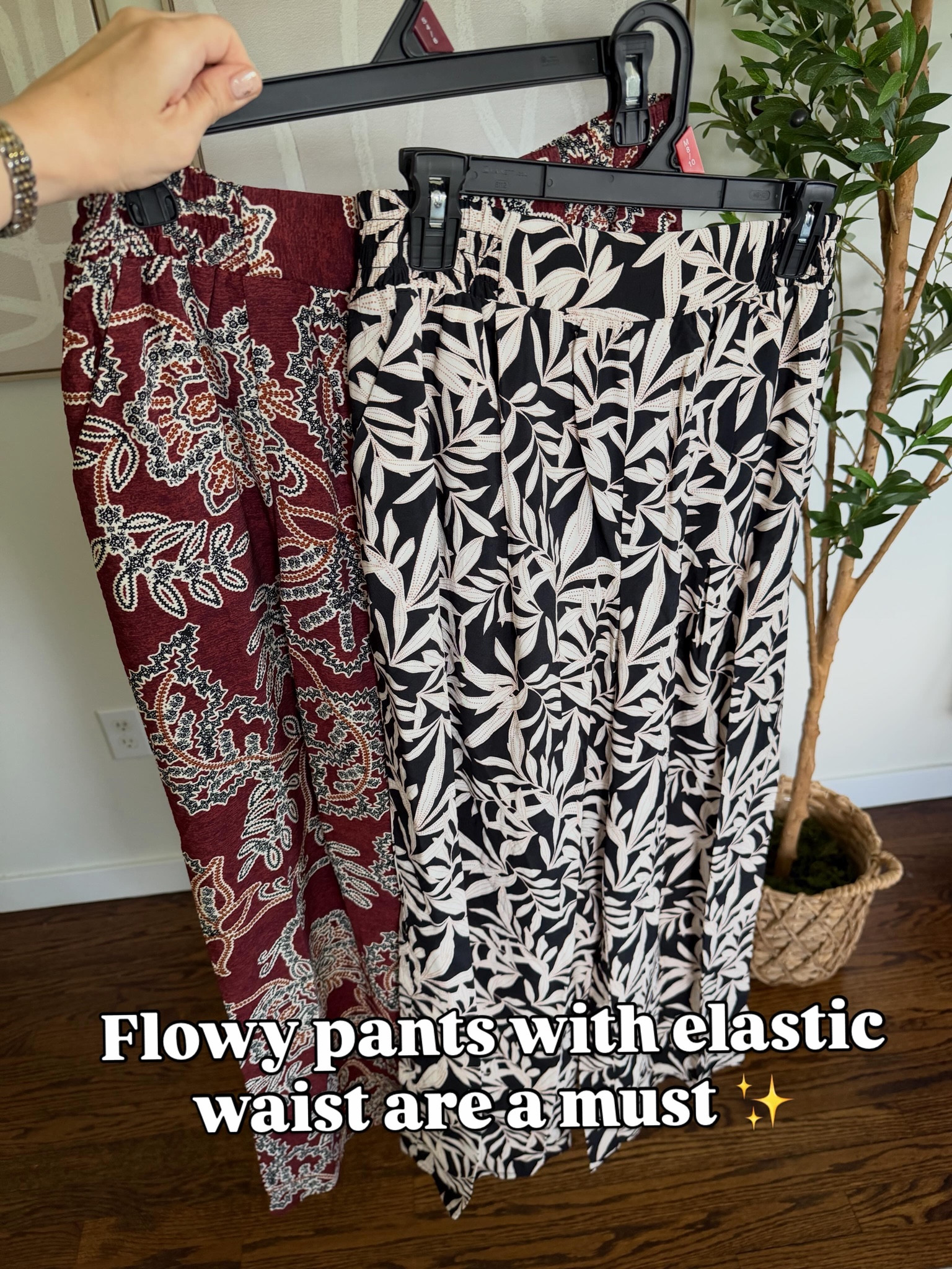 Love to see flowy pull on pants at Walmart, more colors and prints please! I grabbed the size medium which is one size up from normal for a comfy fit. #walmartfashion

#LTKOver40