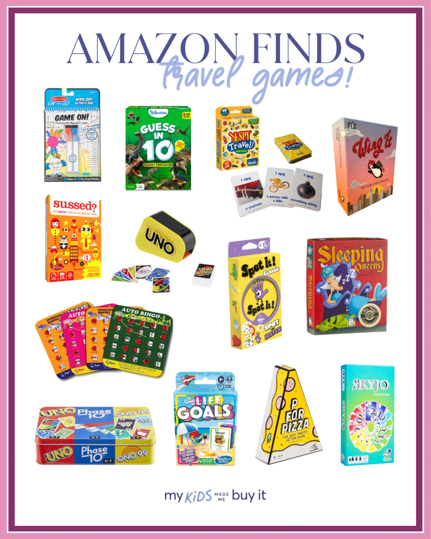 Family travel games to bring with you on spring or summer break! 
Family Travel | Family Game Night | Best Games | Amazon Games

#LTKkids #LTKfindsunder50 #LTKtravel