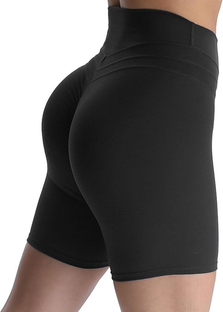 Aoxjox High Waisted Workout Shorts for Women Scrunch Tummy Control Luna Buttery Soft Yoga Shorts ... | Amazon (US)