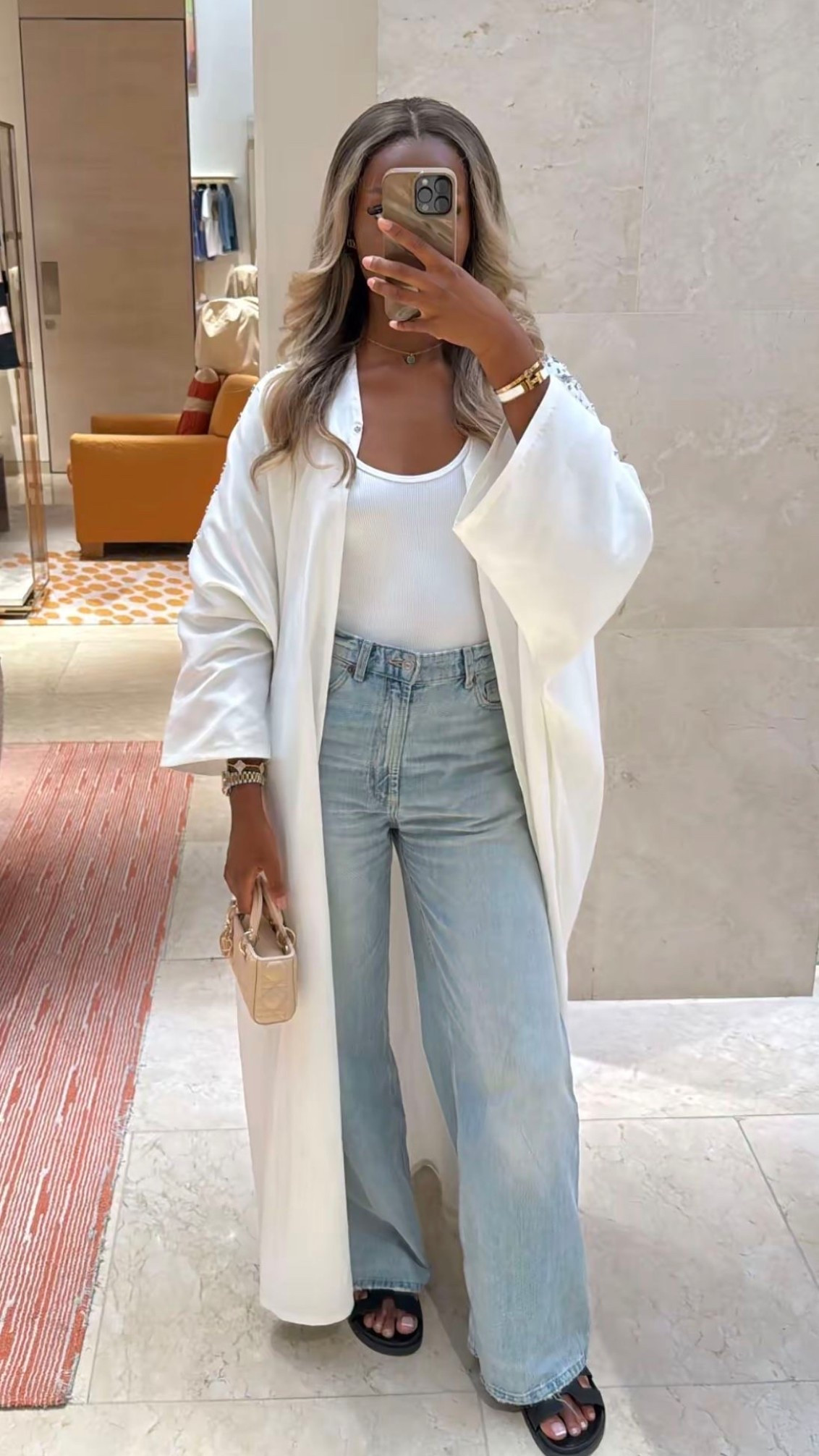 Long coverup denim jeans women over 40 outfit long cardigan *not my pic 

#LTKSaleAlert #LTKMidsize #LTKOver40