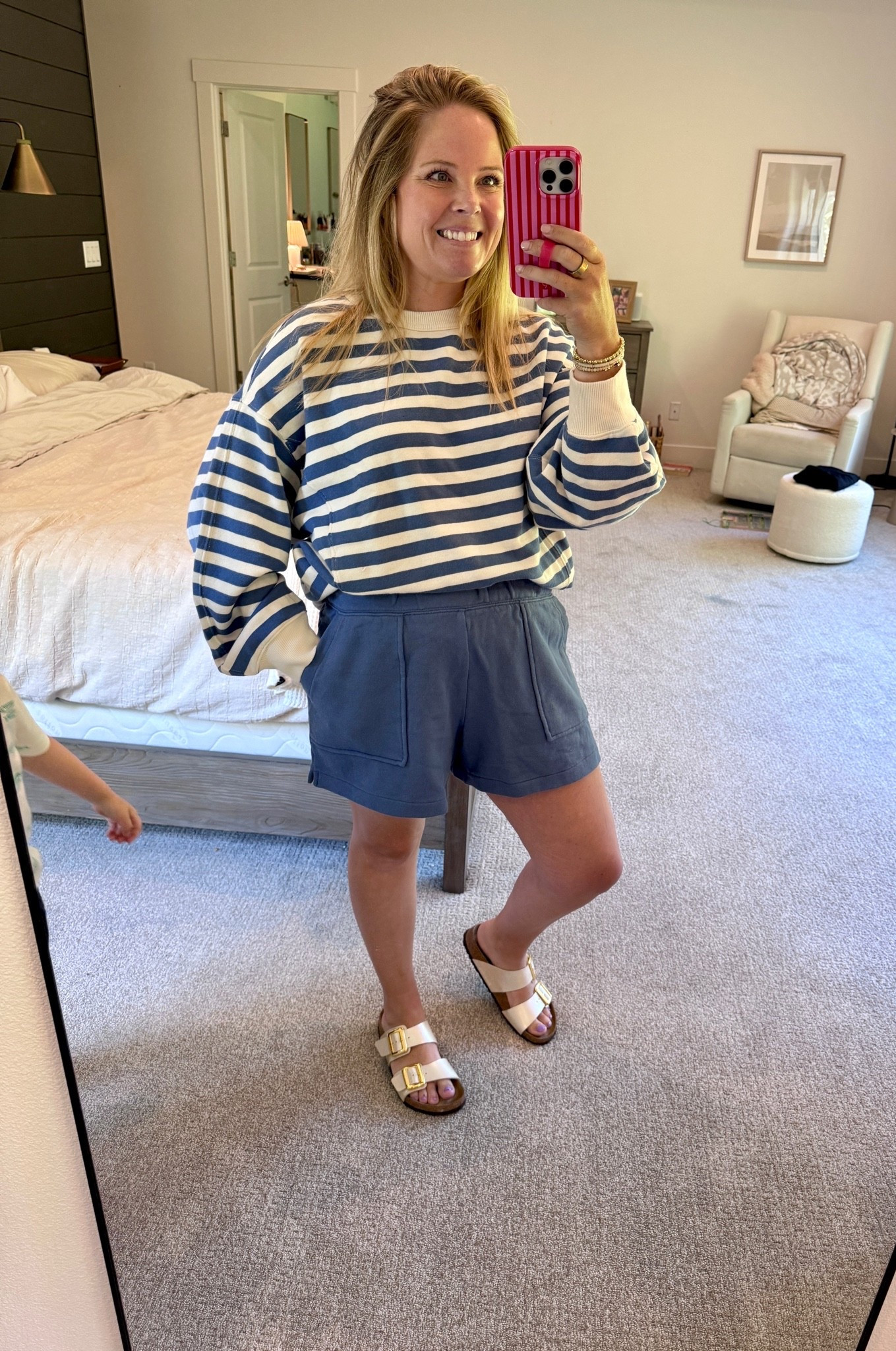 Size down, both sweatshirt and shorts run big

#LTKootd #LTKmomlife