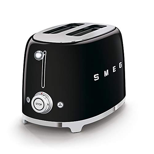 Smeg 50's Retro Style 2-Slice Toaster, 6 Browning Levels, Toast 1 Side, Reheat or Defrost, Remova... | Amazon (CA)