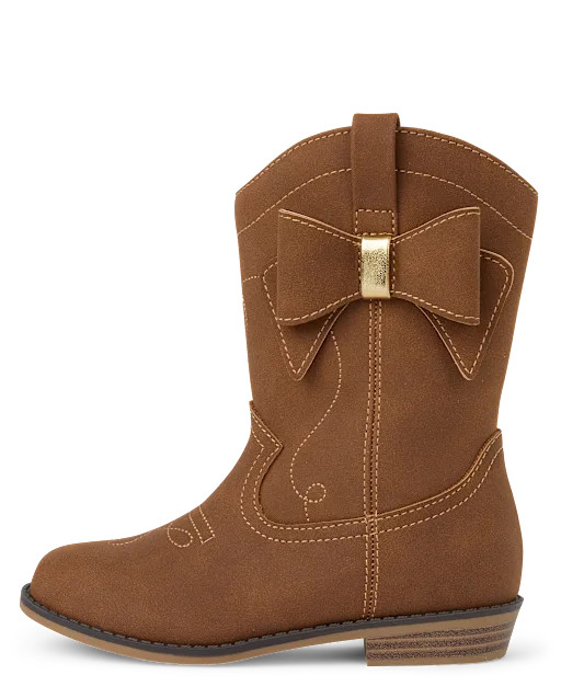 Girls Bow Cowgirl Boots - Little Essentials - Tan | Gymboree