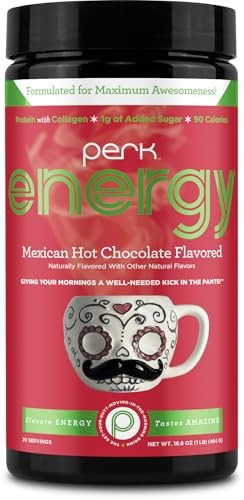 Perk Energy Original Mexican Hot Chocolate 20 Servings - Gluten Free | Amazon (US)