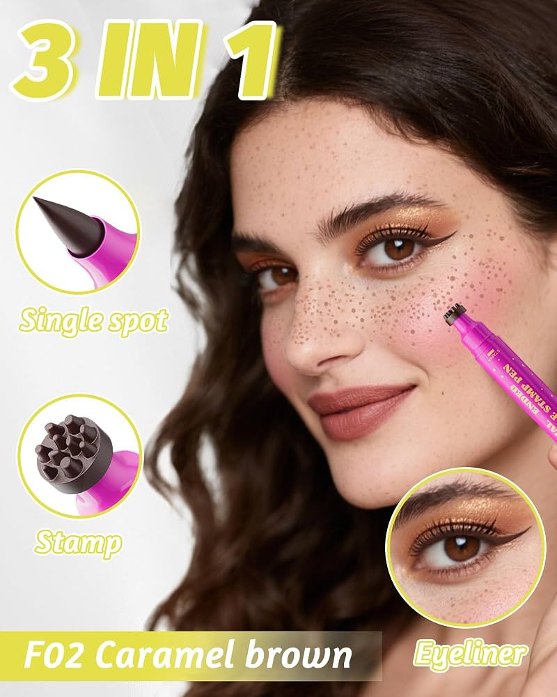 Amazon.com: Berinist Upgrade Dual Ended 2-in-1 Faux Freckle Stamp Pen, Waterproof Fake Freckle Pe... | Amazon (US)