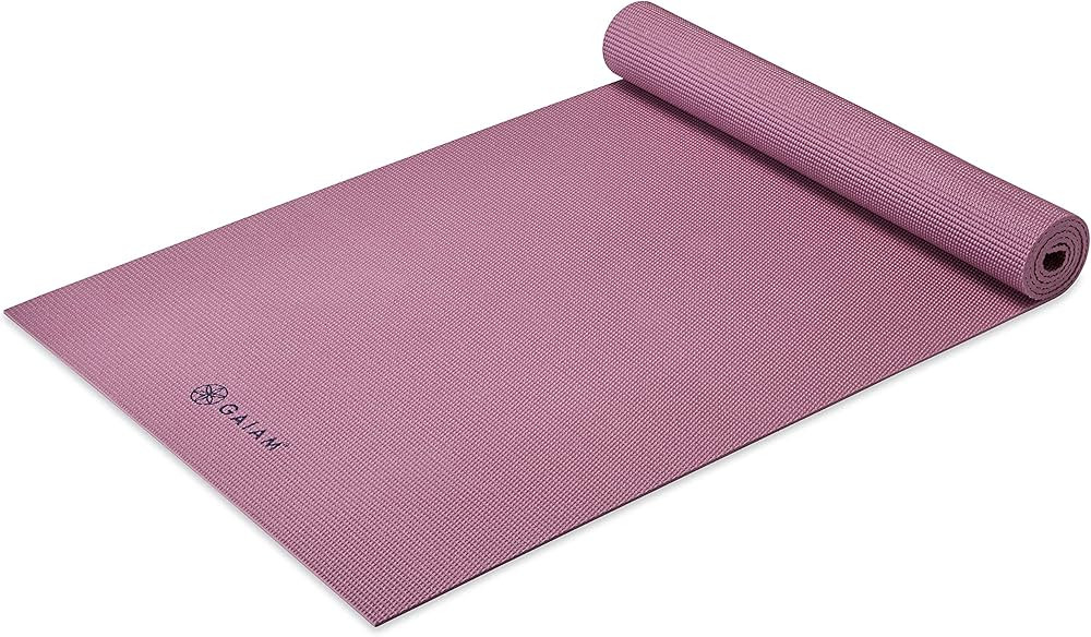 Gaiam Yoga Mat - Premium 5mm Solid Thick Non Slip Exercise & Fitness Mat for All Types of Yoga, P... | Amazon (US)