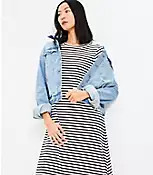 Striped Maxi Tee Dress | LOFT
