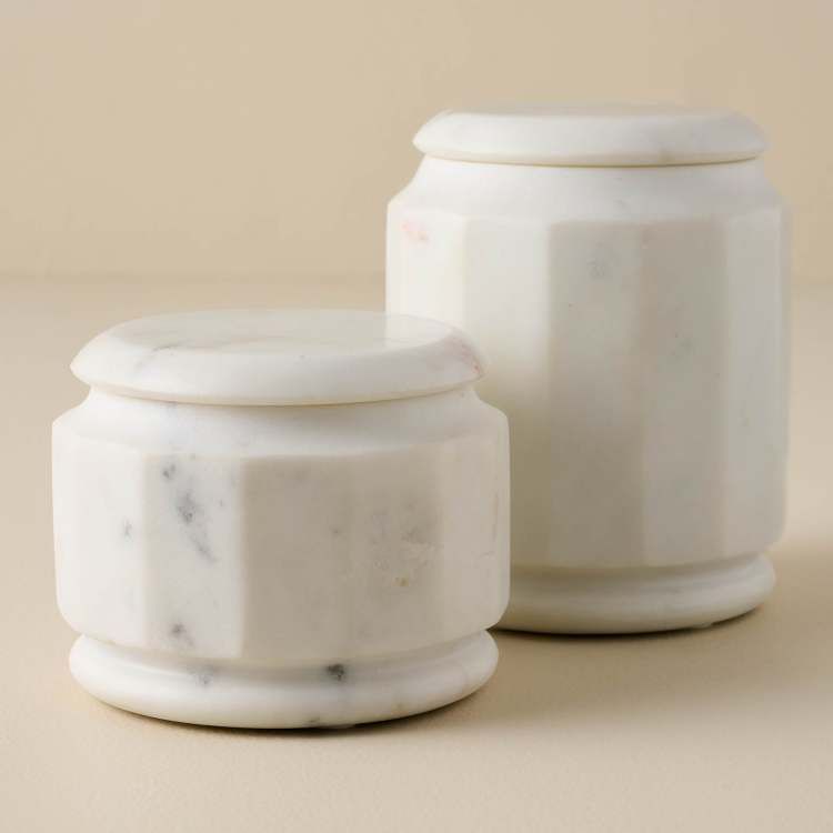 White Marble Canister | Magnolia