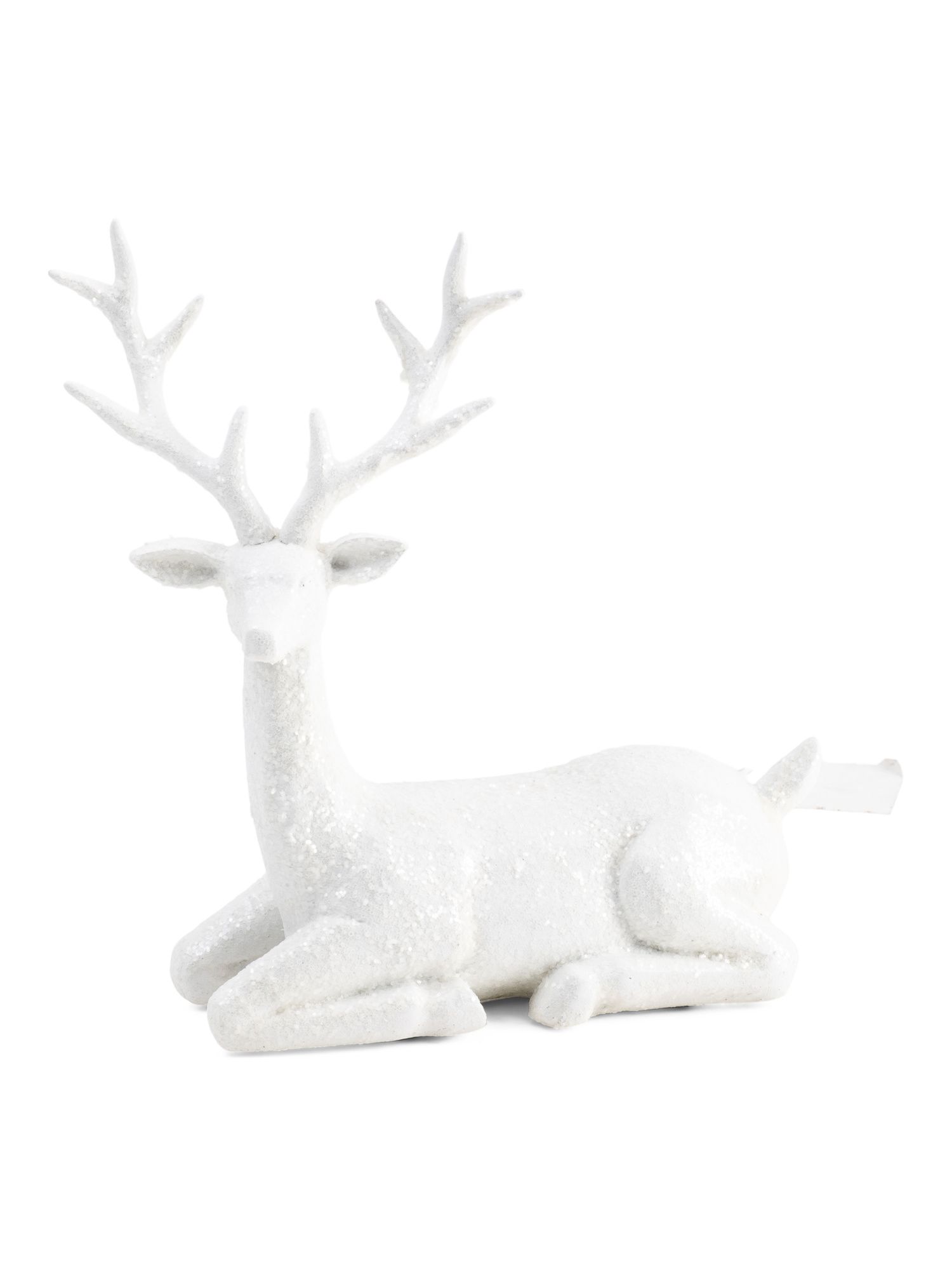 10.5in Glitter Sitting Reindeer | TJ Maxx