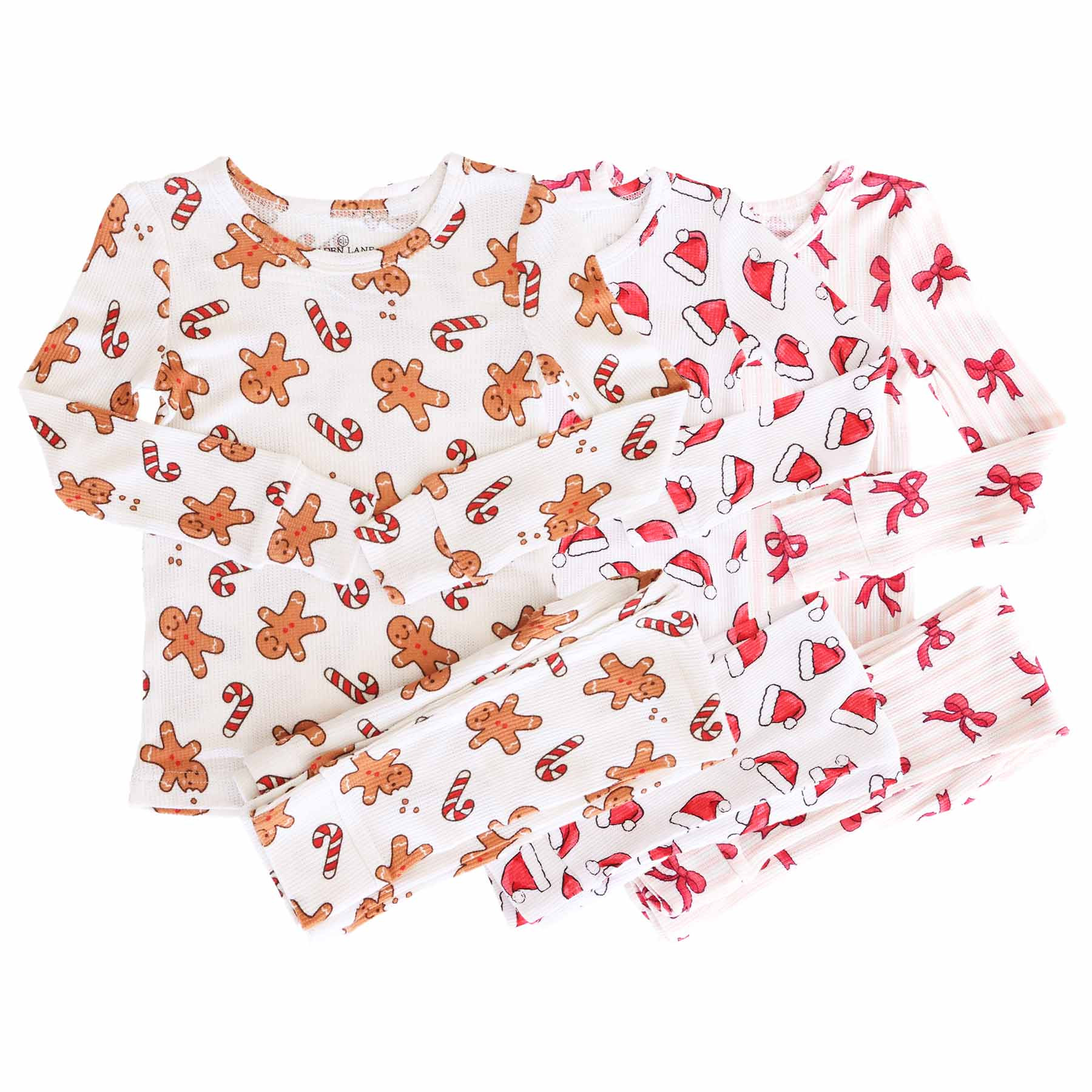 Christmas Bamboo Waffle Two Piece Pajama Sets | Caden Lane