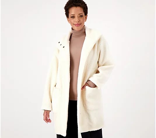 Encore by Idina Menzel Soho Sherpa Coat - QVC.com | QVC