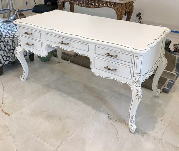 French Provincial Desk by Minton Spidell & Handles by - Etsy | Etsy (US)