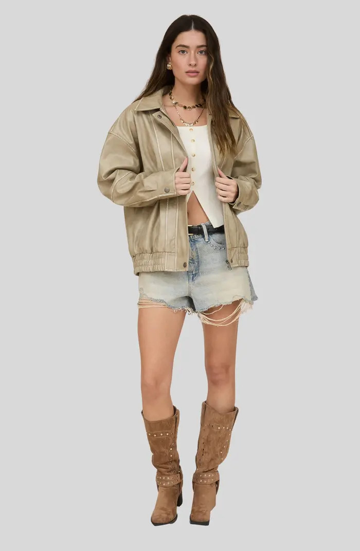 Blu Pepper Bomber Faux Leather Jacket | Nordstromrack | Nordstrom Rack