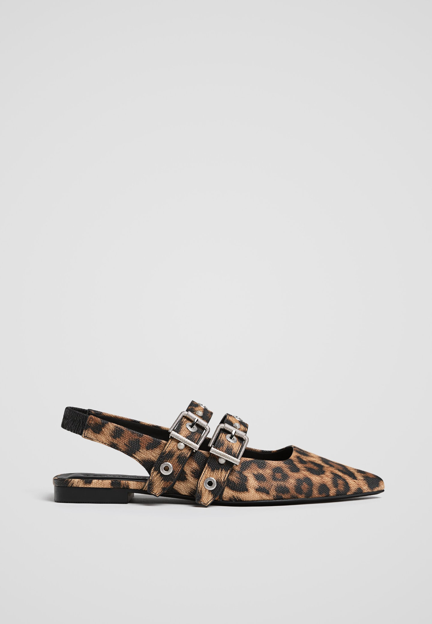 Leopard print flats - Women's All | Stradivarius United Kingdom | Stradivarius (UK)