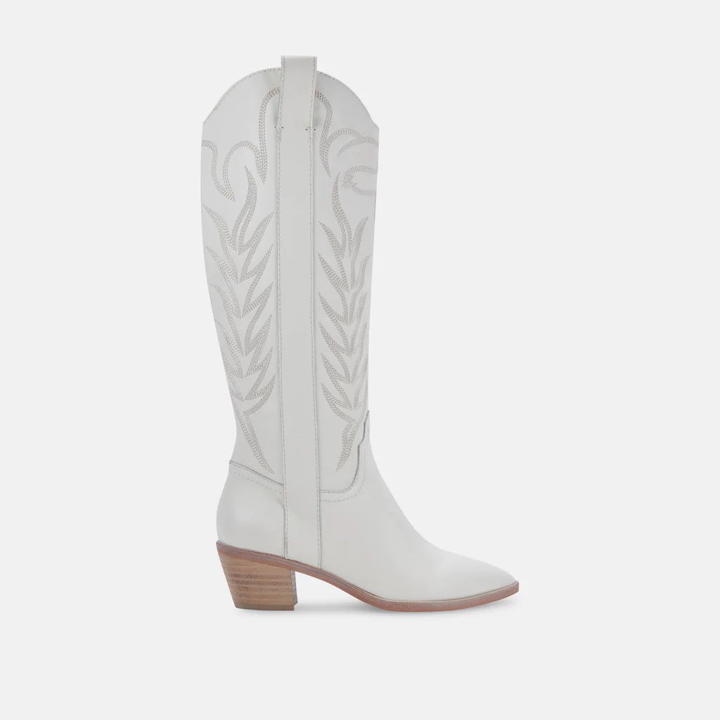 SOLEI BOOTS WHITE LEATHER | DolceVita.com