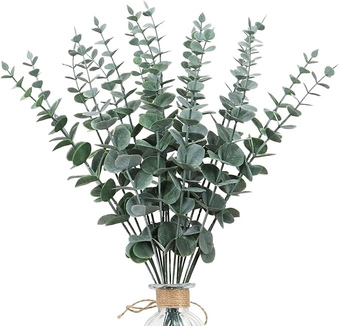 Dremisland 15pcs Eucalyptus Stems Decor Artificial Eucalyptus Leaves Real Touch Artificial Plants... | Amazon (CA)