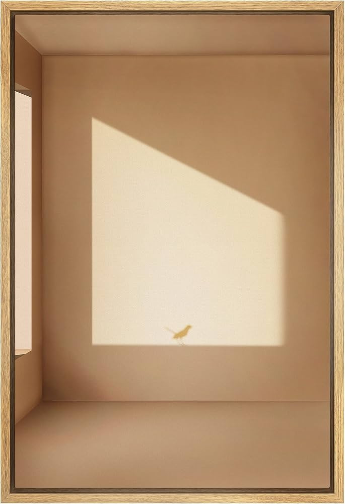 SIGNWIN Framed Canvas Print Wall Art Preppy Room Decor Bird Animal Silhouette Geometric Shadow La... | Amazon (US)