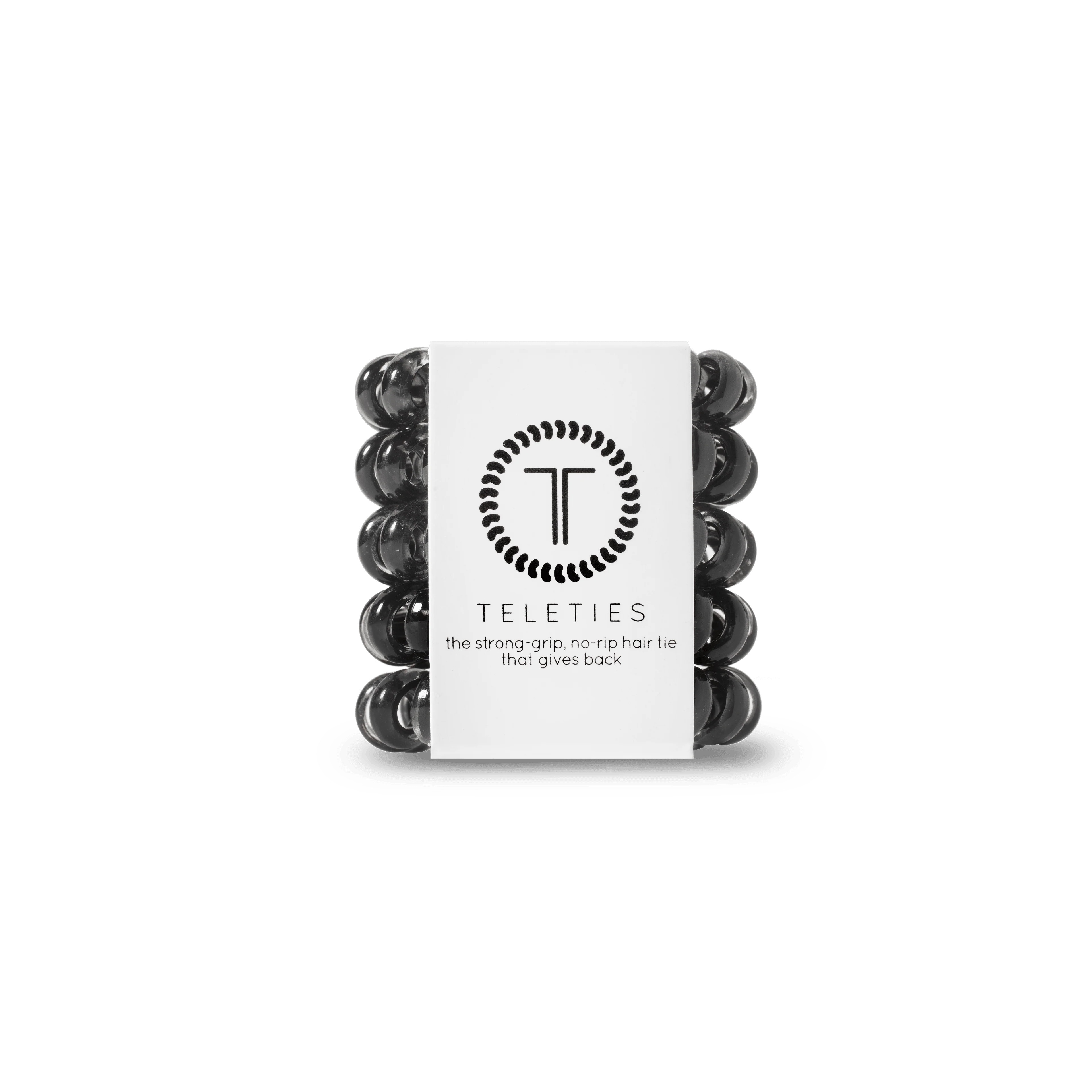 TELETIES Tiny Hair Ties, Jet Black | TELETIES