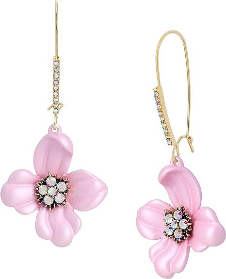 Betsey Johnson Rose Dangle Earring Color | Amazon (US)
