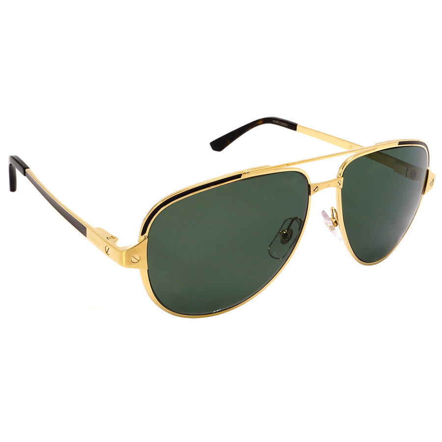 Cartier Green Aviator Men's Sunglasses CT0192S 002 60 | Jomashop.com & JomaDeals.com
