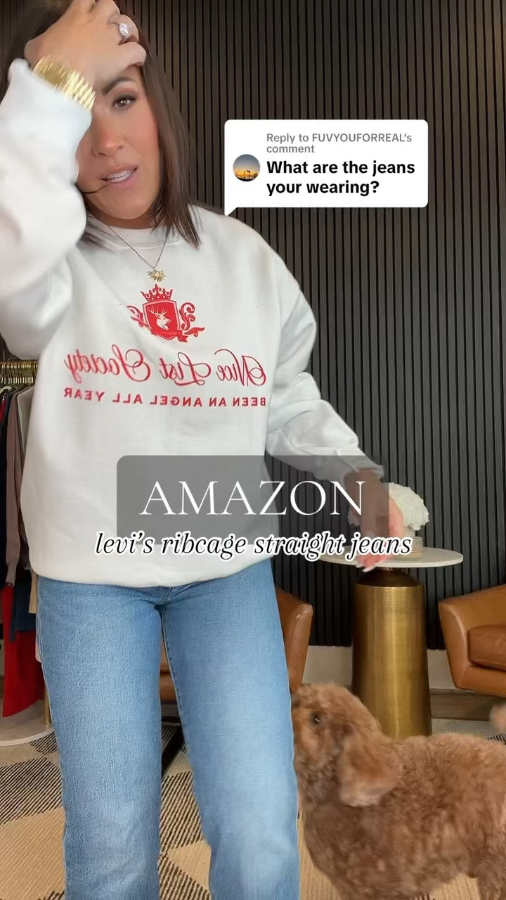 Replying to @FUVYOUFORREAL These are absolutely my favorite jeans from Amazon! 

Wear a size 25 regular and I cut the bottoms off!

I’m 5’2
34 DD
130 lbs
25 in waist 

#levisribcagejeans #amazonjeans #amazonfashion #fashionover40 #levisjeans #casualoutfits #casualstyle #amazonfashionfinds 

#LTKfindsunder100 #LTKover40 #LTKstyletip