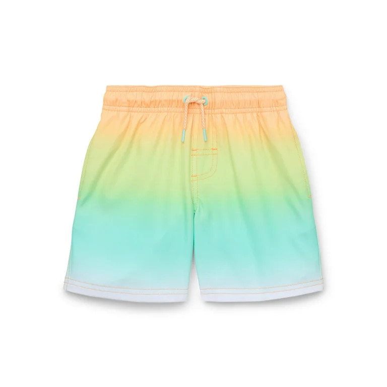 Wonder Nation Boys Quick Dry Stretch Swim Trunks with UPF 50+, Sizes 4-18 & Husky | Walmart (US)