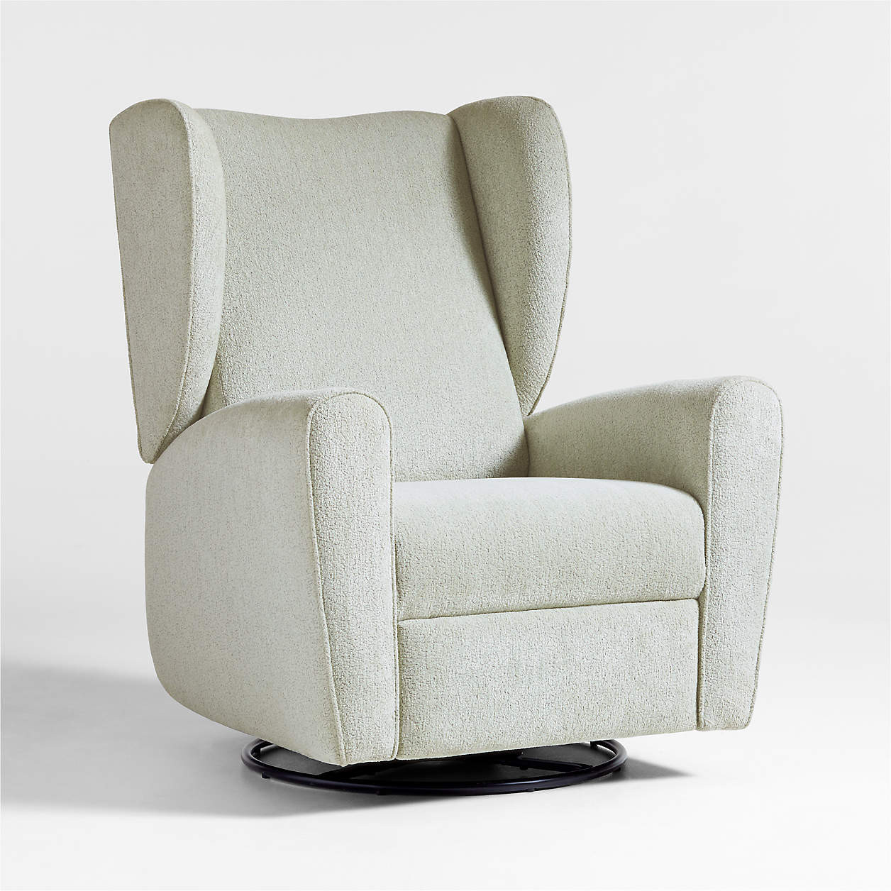 Seesaw Sage Green Electronic Swivel Glider Power Recliner Nursery Chair + Reviews | Crate & Kids | Crate & Barrel