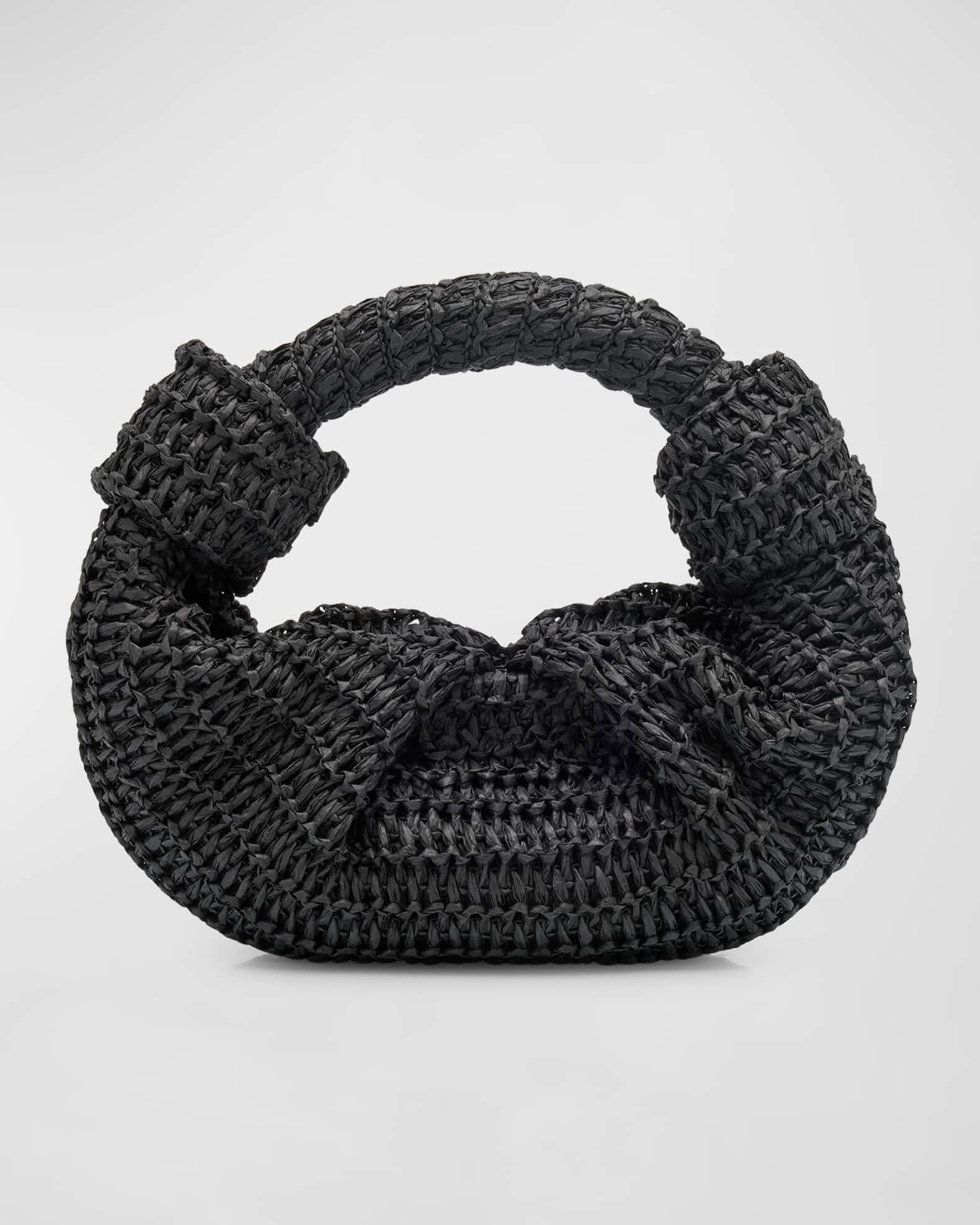Lopsy Knot Straw Top-Handle Bag | Neiman Marcus