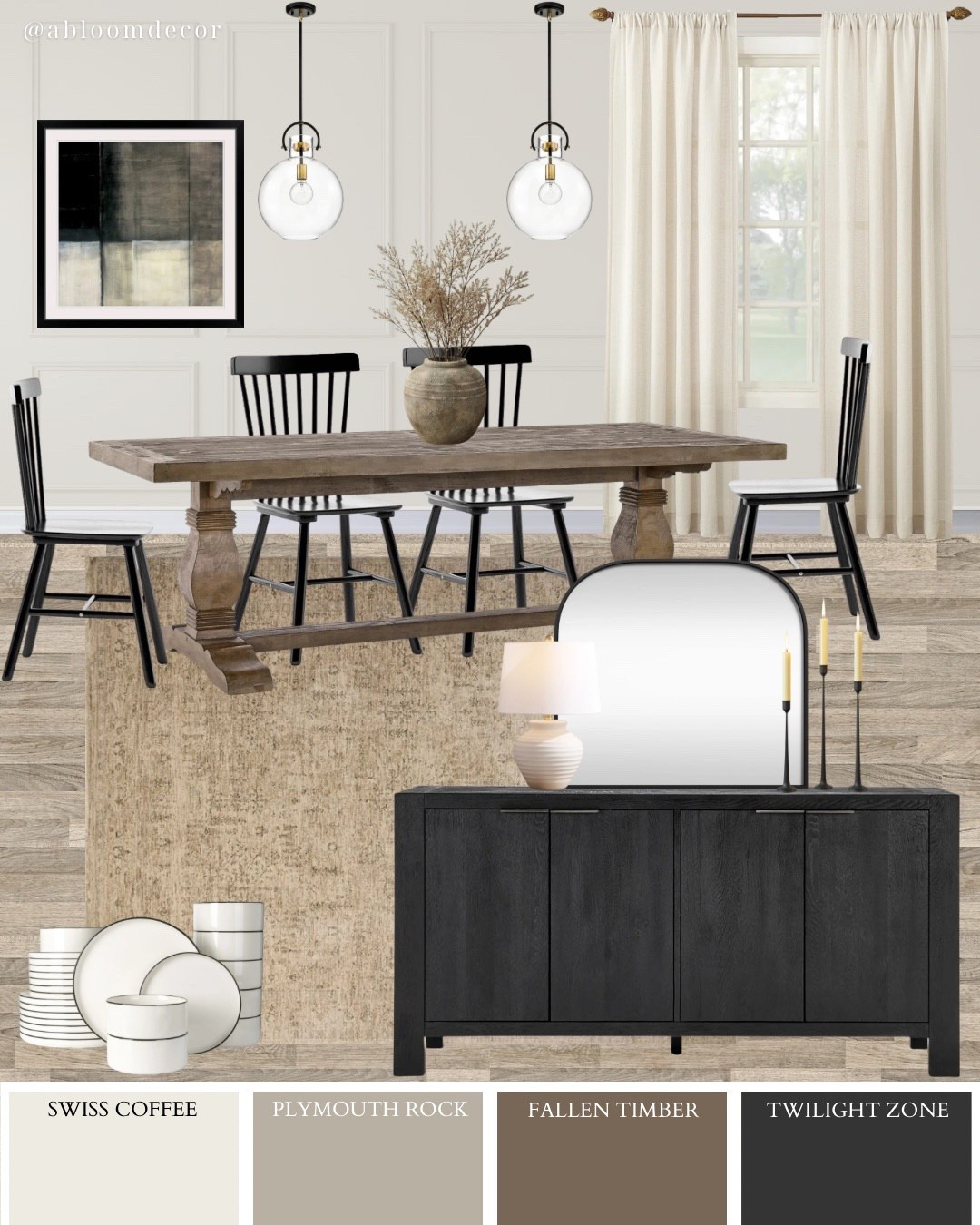 Cozy Neutral Modern Farmhouse Dining Room Design

#LTKHome