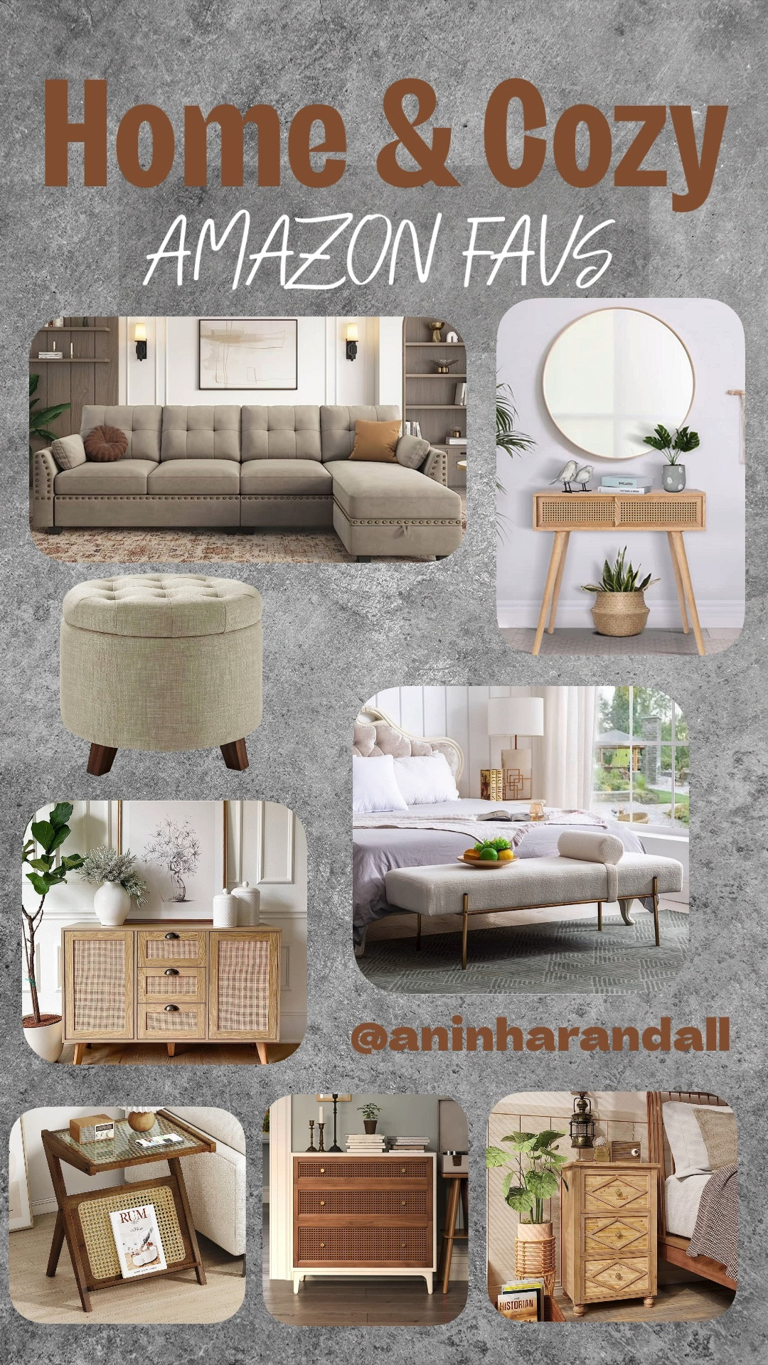 Home & Cozy | Amazon Favs | Velvet Convertible Sectional Sofa|  L Shaped Couch with Storage Ottoman | Reversible Sectional Couch Sofa for Small Space | Vanity Desk Rattan | Dresser Side Table Entry Table Narrow Console Table Modern Hallway | Table Boho | End of bed Bench | Sideboard Buffet Cabinet | Rattan Side table | Farmhouse 3-Drawer Rattan Cane Front Accent Dresser with Brass Knobs for Living Room, Bedroom Distressed White | Upholstered Tufted Storage Round Ottoman Footstool, Burlap Beige | Bar Stools 

#LTKFind #LTKwedding #LTKhome