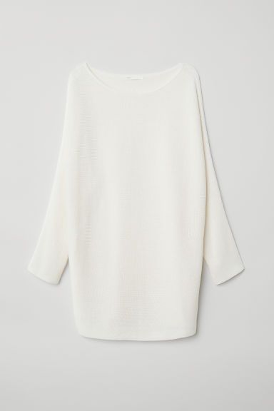 H & M - Rib-knit Sweater - White | H&M (US + CA)